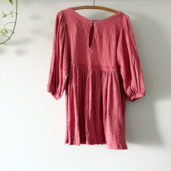 NWT Free‎ People Beach Puff Sleeve Ruffle Pleated Romper XS - Picture 7 of 8